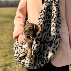 WOOFWOOF draagzak panter teddy verstelbaar - afbeelding 4