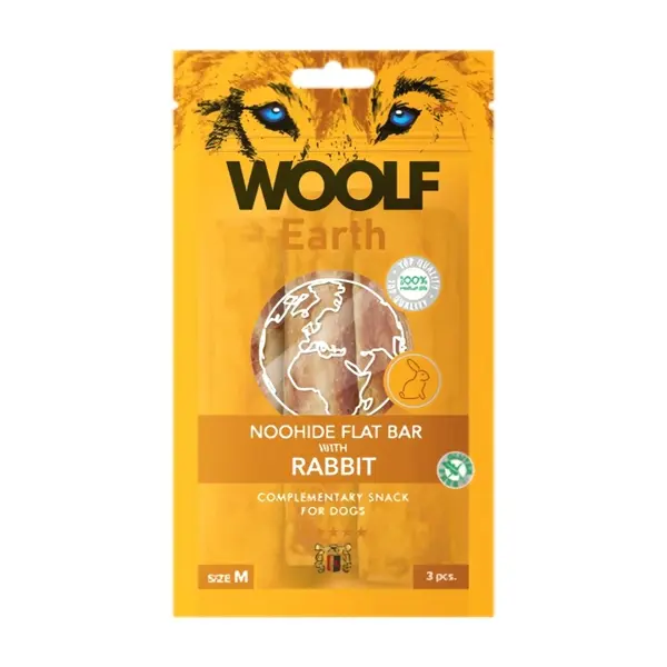 Woolf Earth Noohide M flat bar with rabbit 90 gram