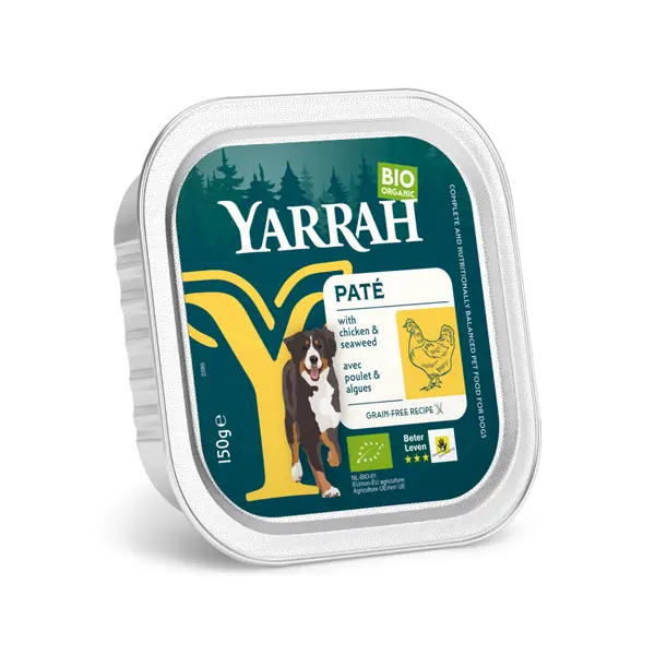 Yarrah hond biologisch alu pate kip&zeewier 150gr. - afbeelding 1