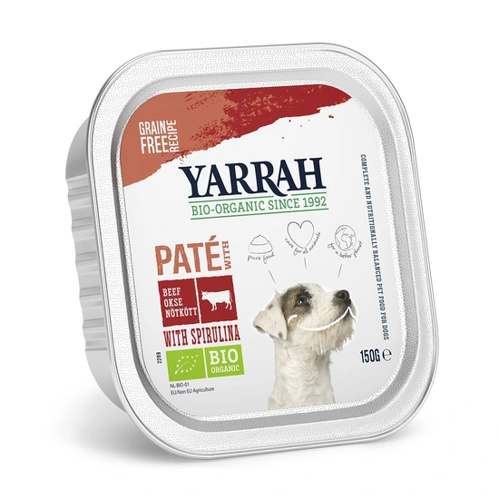 Yarrah hond biologisch alu pate rund 150 gr - afbeelding 1