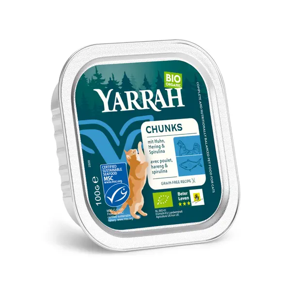 Yarrah kat biologisch alu brokjes vis 100gr - afbeelding 1
