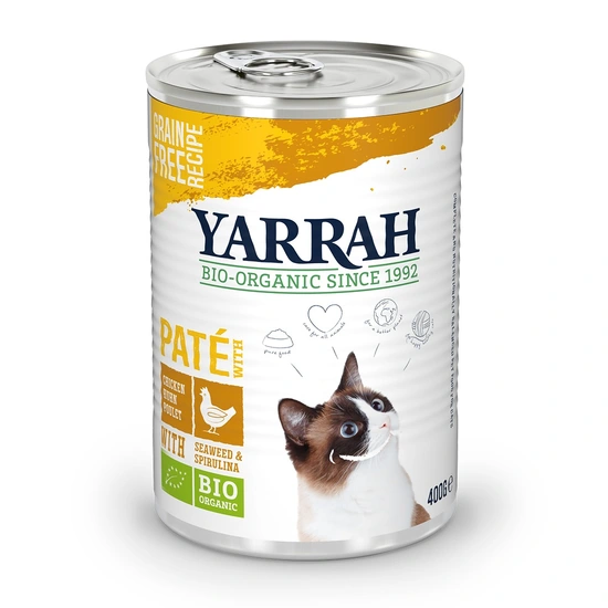 Yarrah kat biologisch blik pate met kip 400 gr - afbeelding 1