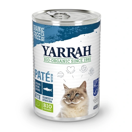 Yarrah kat biologisch blik pate met vis 400 gr - afbeelding 1