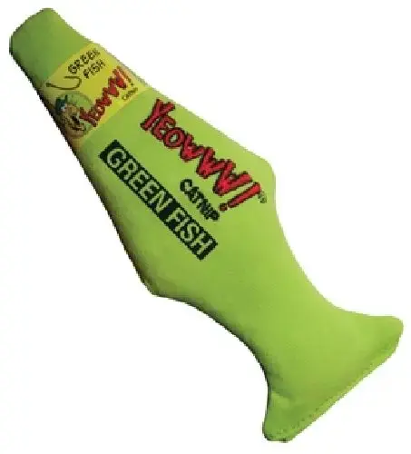 Yeowww green fish kattenspeeltje