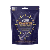 Yora dog rewards insecten& peanut& banana 100gr. - afbeelding 1
