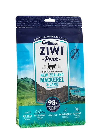 Ziwi Peak cat gently air-dried mackerel & lamb 400 gram